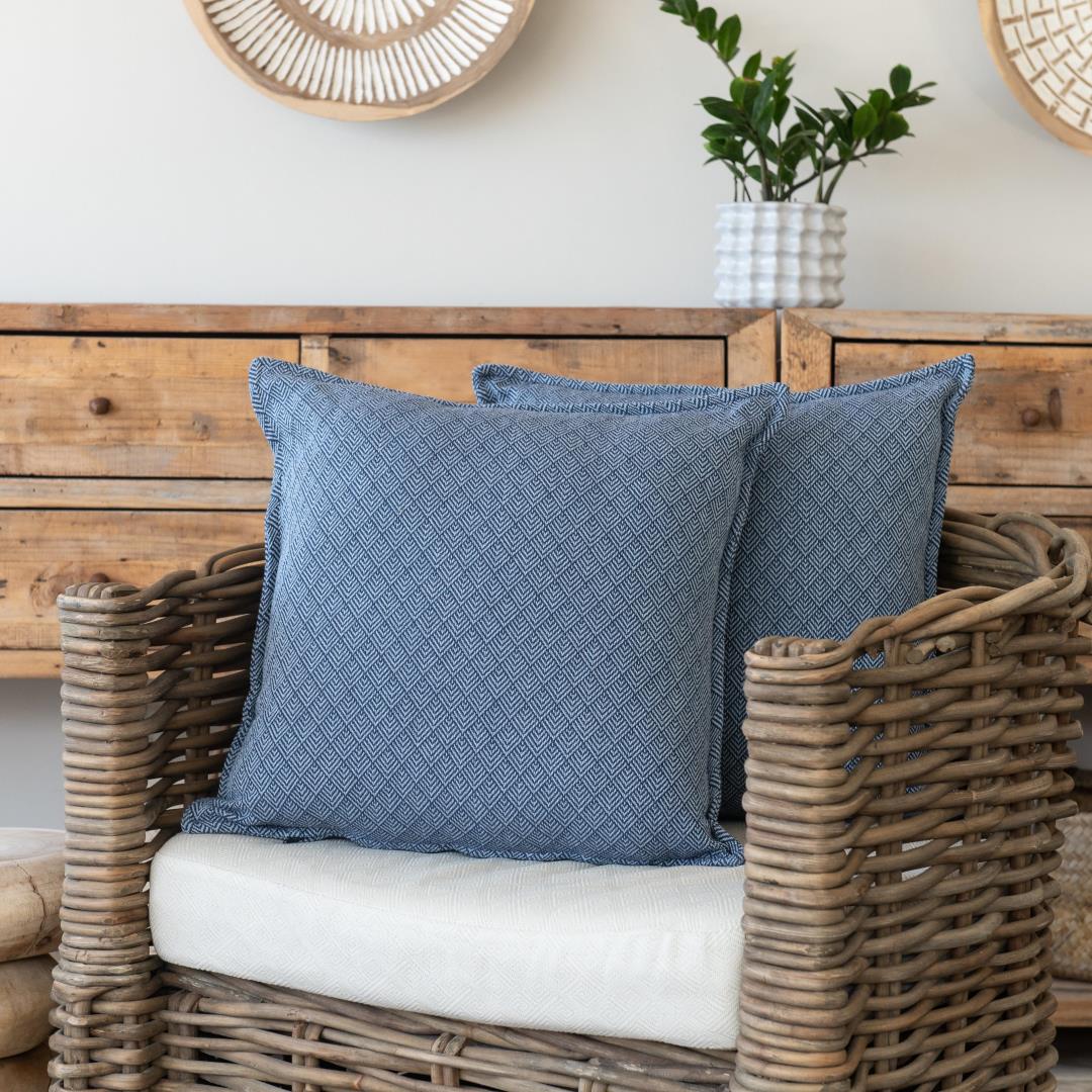 Protea Empire Navy and Overcast Scatter Cushion - The Hideaway