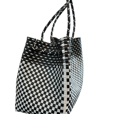 Black and White PVC Beach Bag - The Hideaway