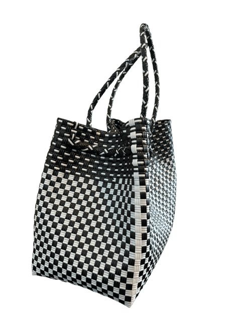 Black and White PVC Beach Bag - The Hideaway