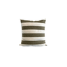 Green and Cream Striped Scatter Cushion - The Hideaway