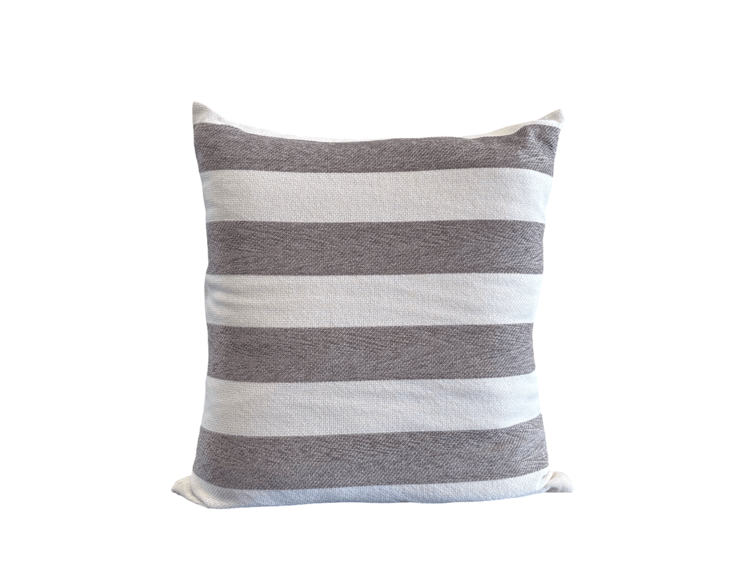 Grey and White Striped Scatter Cushion - The Hideaway