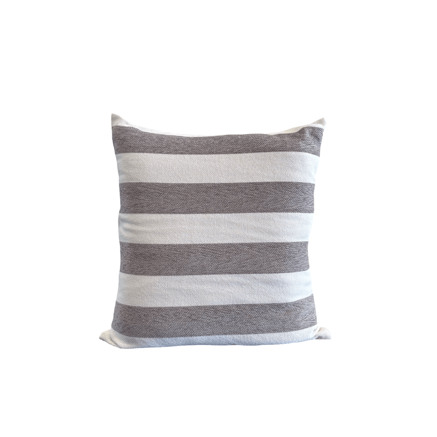 Grey and White Striped Scatter Cushion - The Hideaway