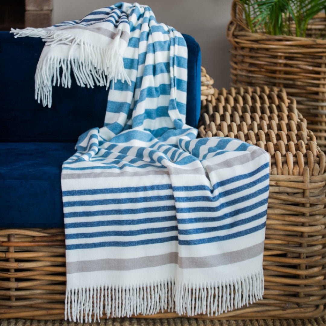 Melody Fifth Avenue Provincial Blue Blanket - The Hideaway