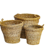 Large Folding Balti Seagrass Basket - The Hideaway