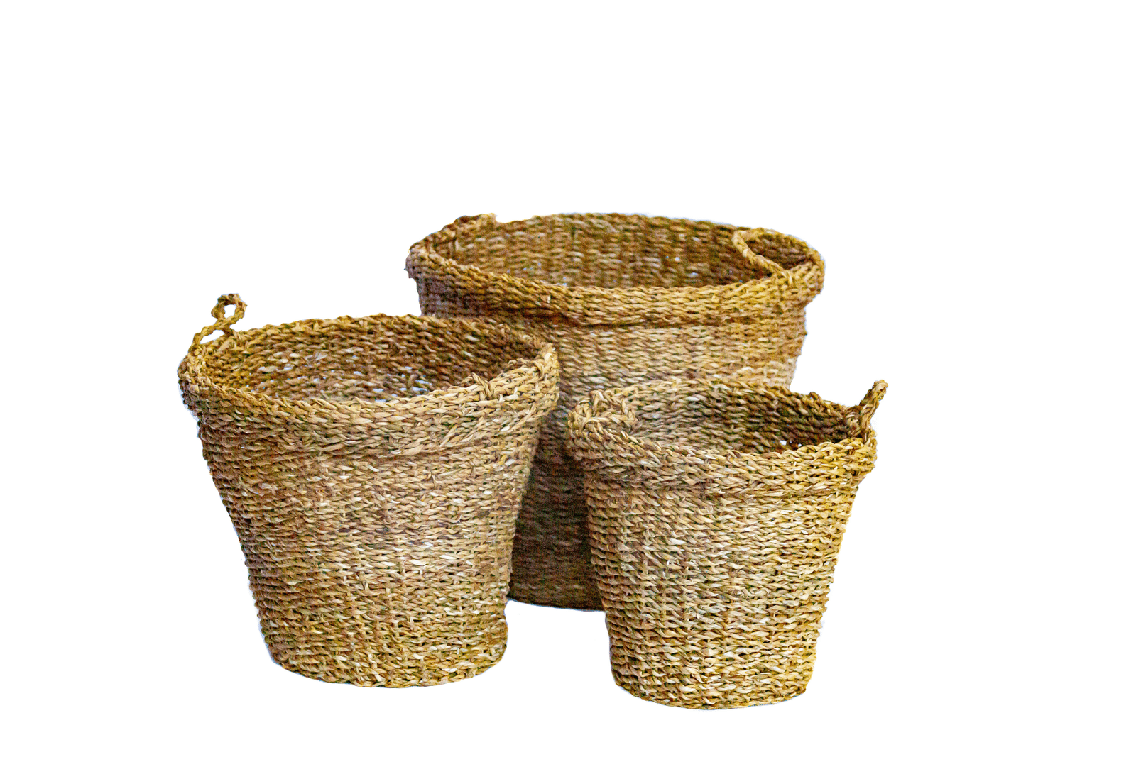 Large Folding Balti Seagrass Basket - The Hideaway