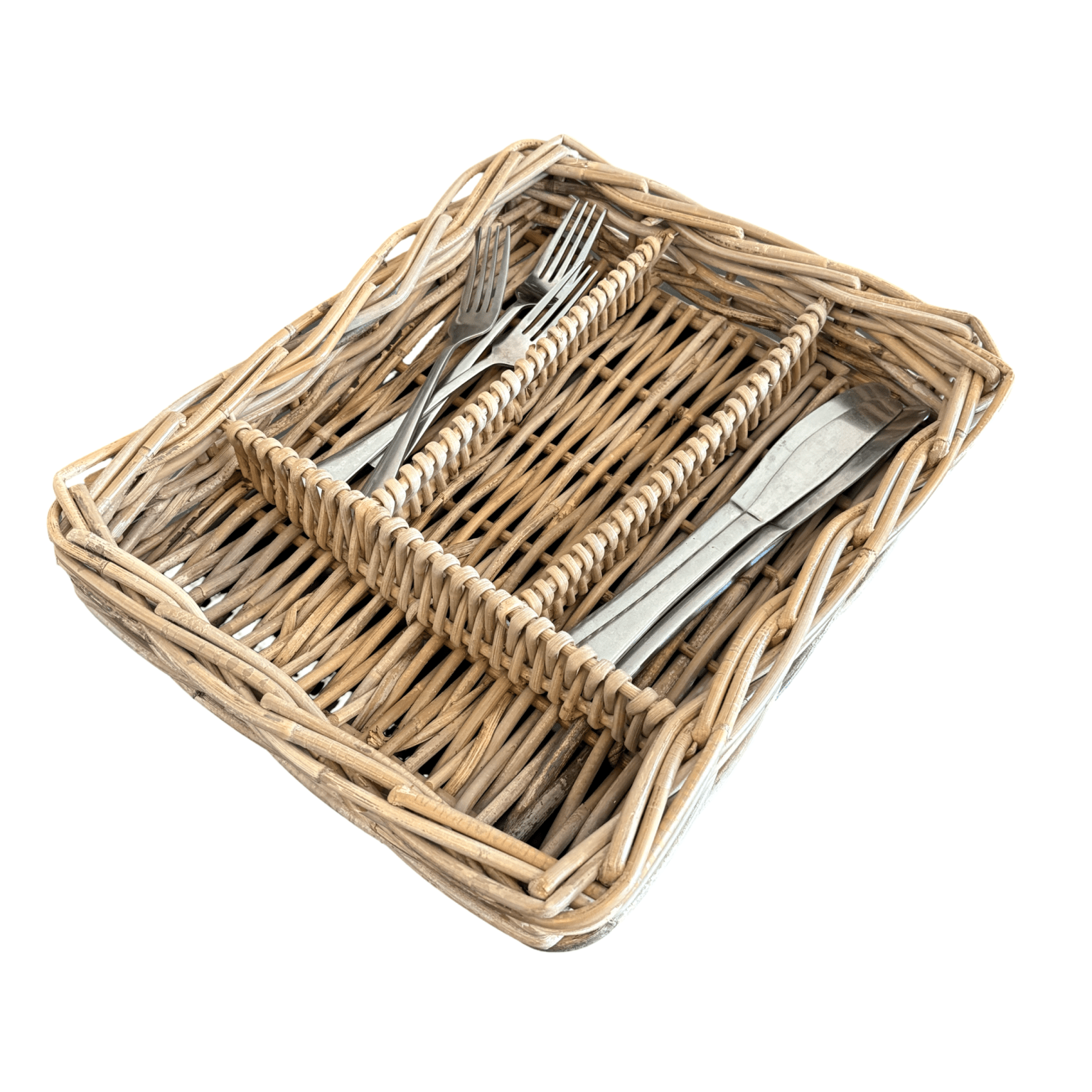 Rattan Cutlery Tray - The Hideaway