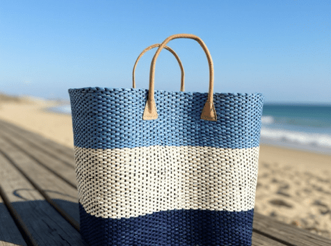 Ocean Blue Sisal Beach Basket - The Hideaway