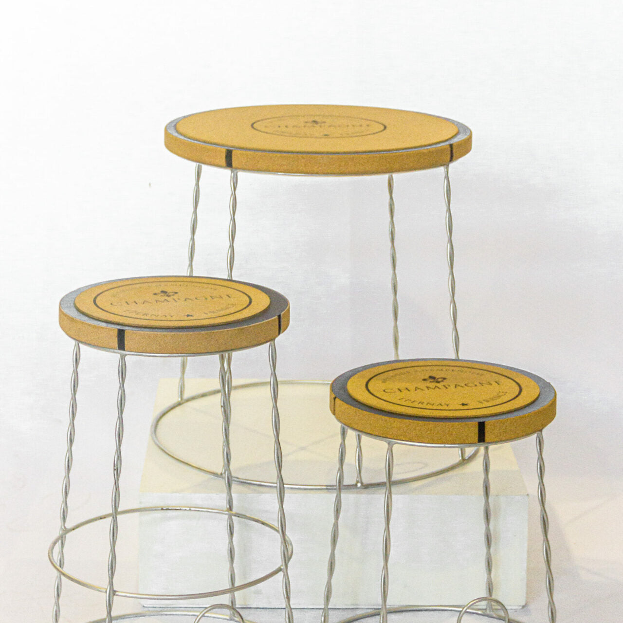 Champagne Cork Stool / Side Table - The Hideaway