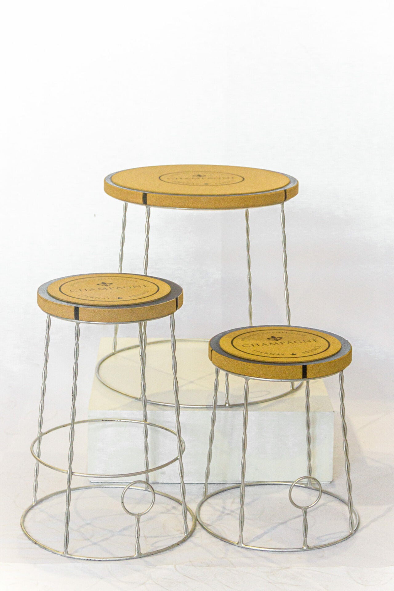 Champagne Cork Stool / Side Table - The Hideaway