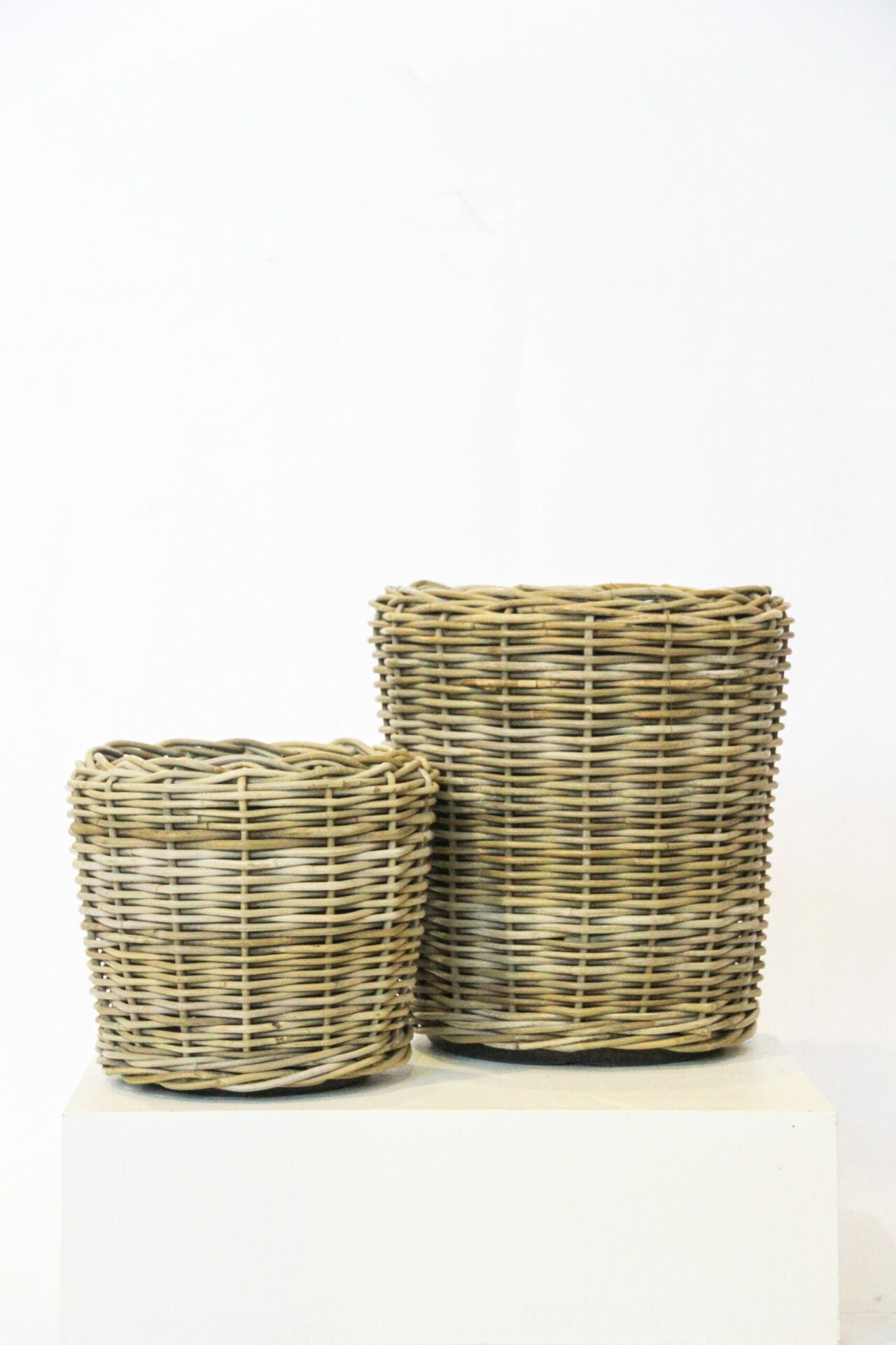 Small Rattan Planter with Lined Inner - The Hideaway