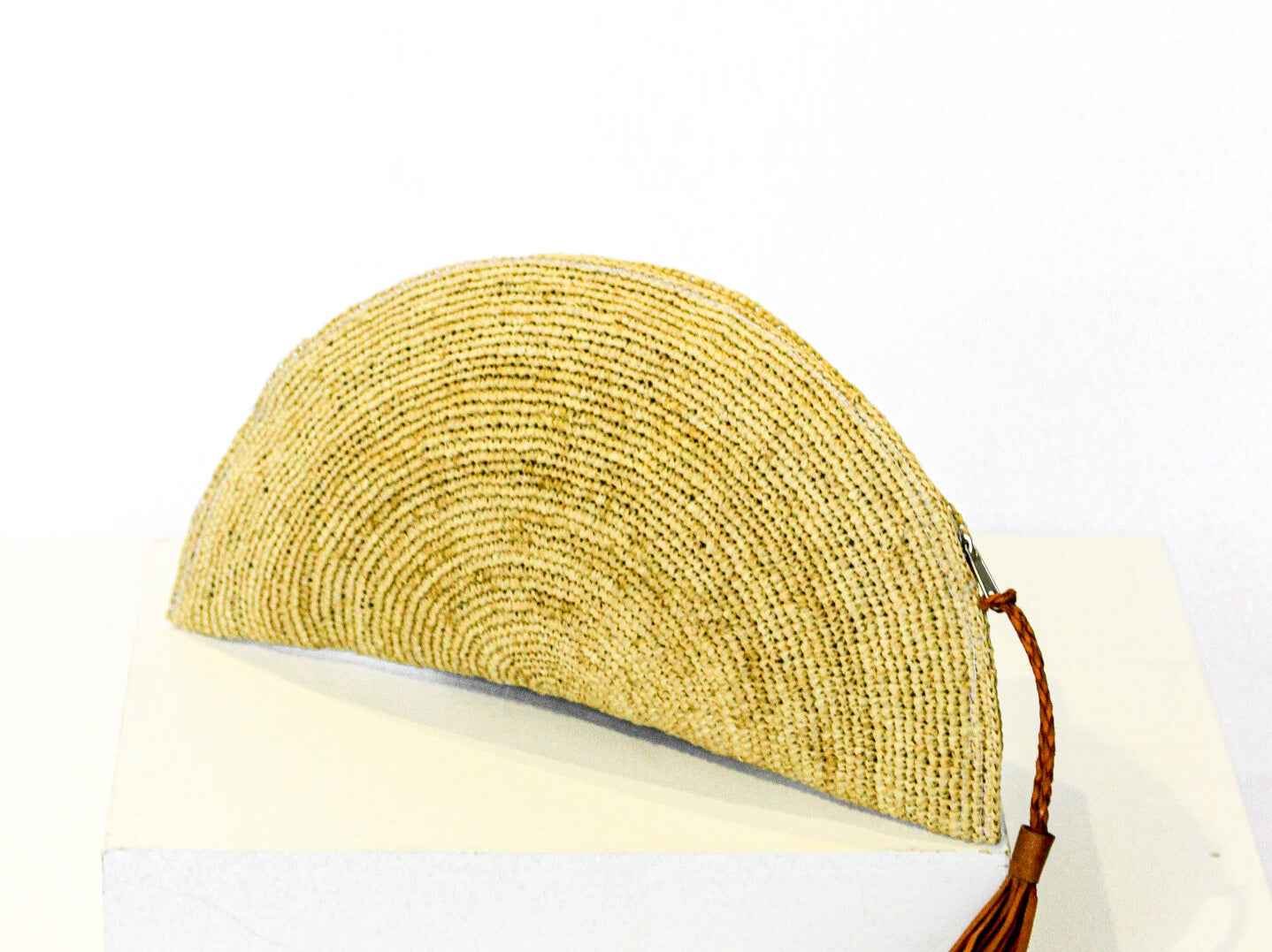 Neutral Half Moon Clutch Bag - The Hideaway