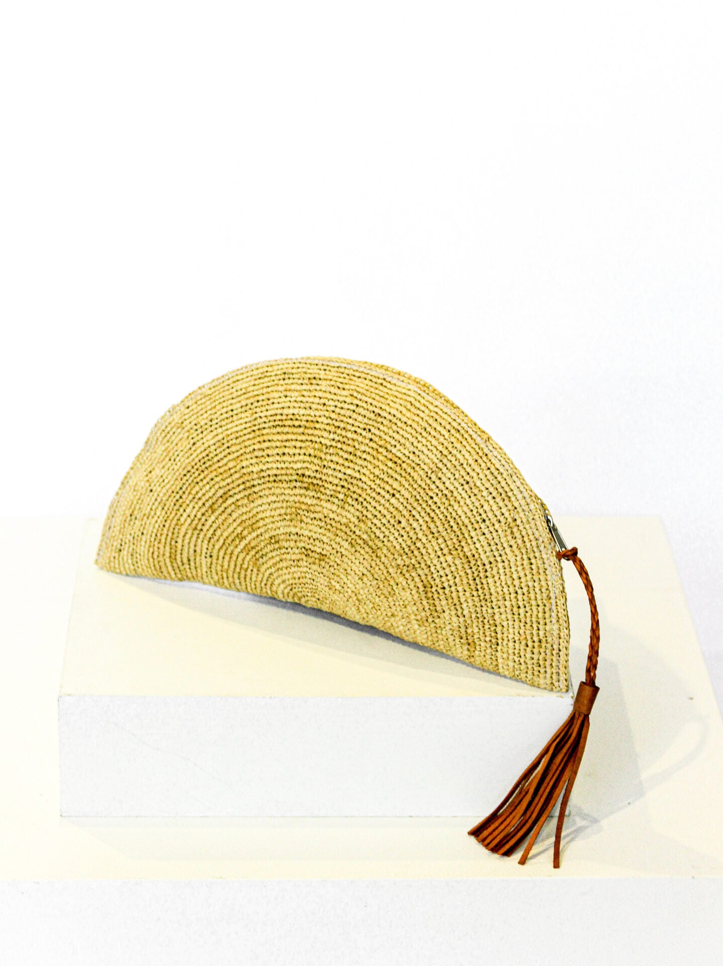 Neutral Half Moon Clutch Bag - The Hideaway