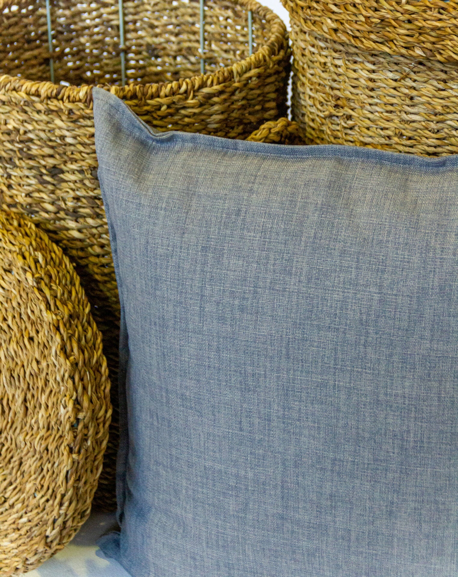 Plain Grey Scatter Cushion - The Hideaway
