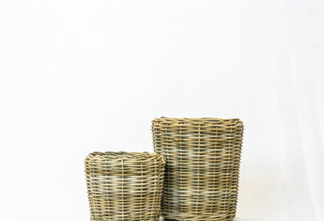Large Rattan Planter with Lined Inner 30l - The Hideaway