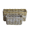 Large Rectangle Rattan Planter Basket - No Handles - The Hideaway