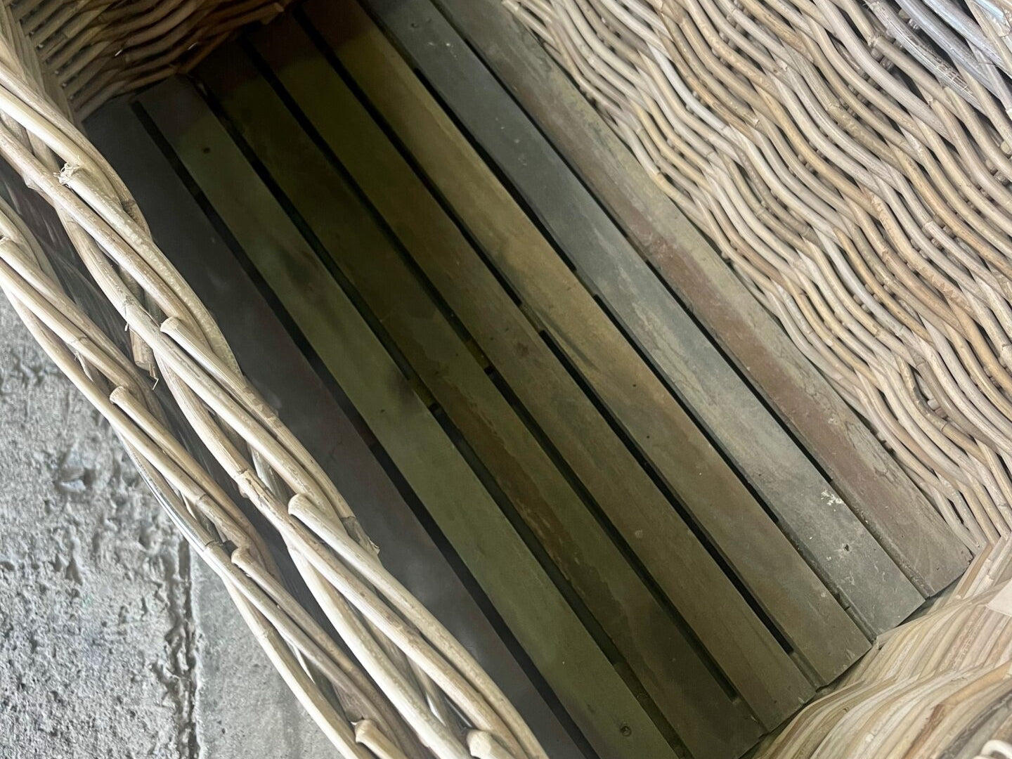 Rectangular Rattan Basket on Wheels - The Hideaway