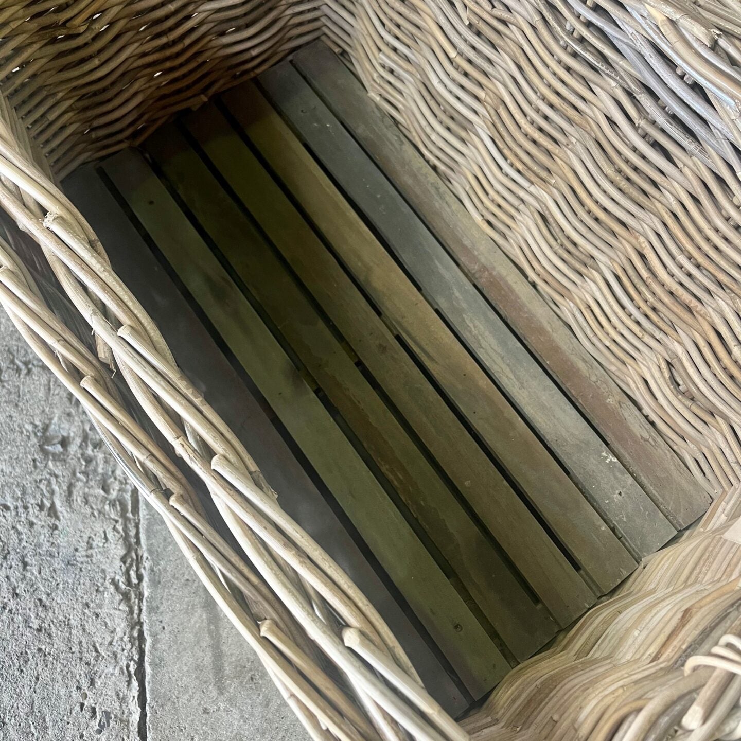 Rectangular Rattan Basket on Wheels - The Hideaway