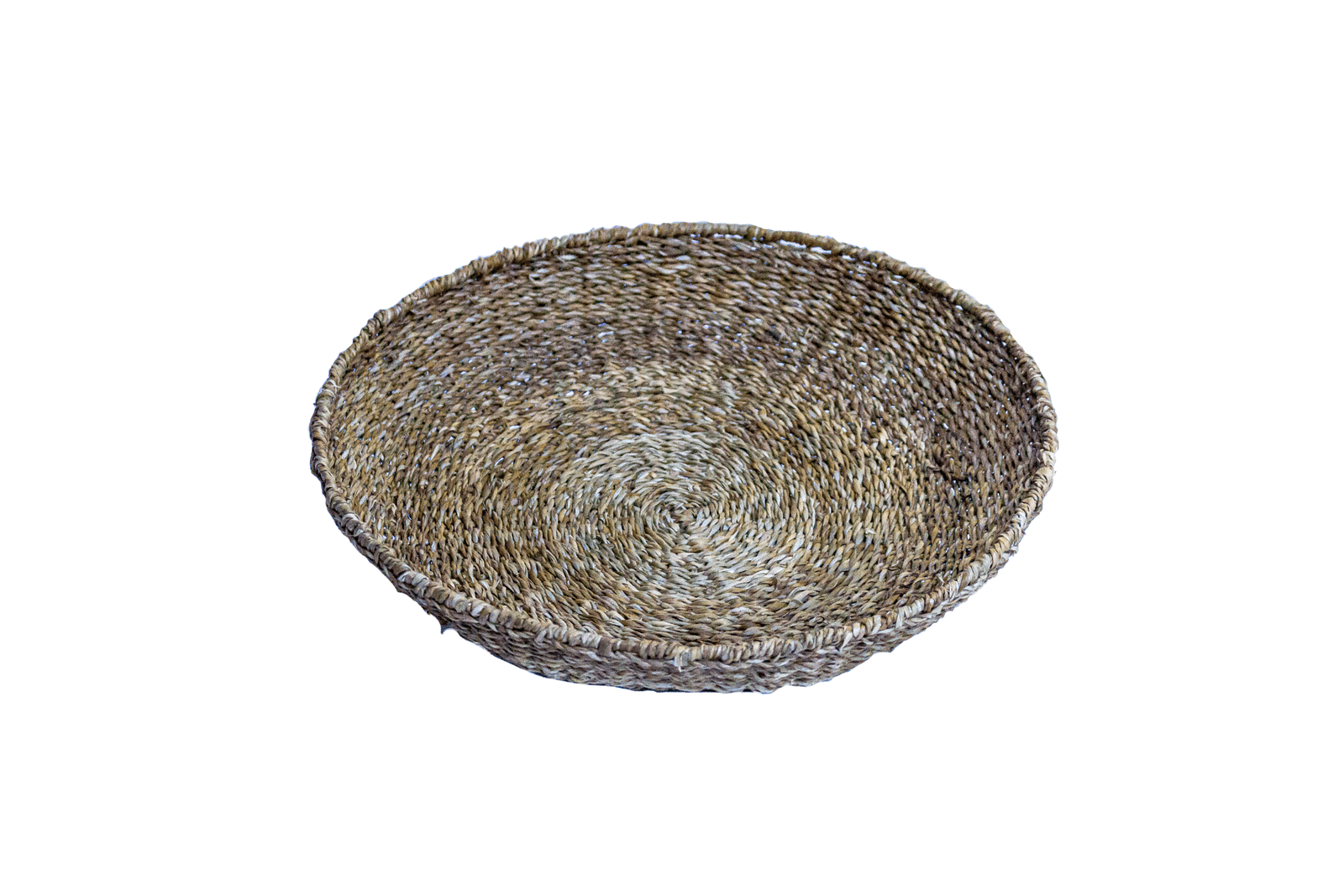 Round Seagrass Tray with Iron Frame - The Hideaway