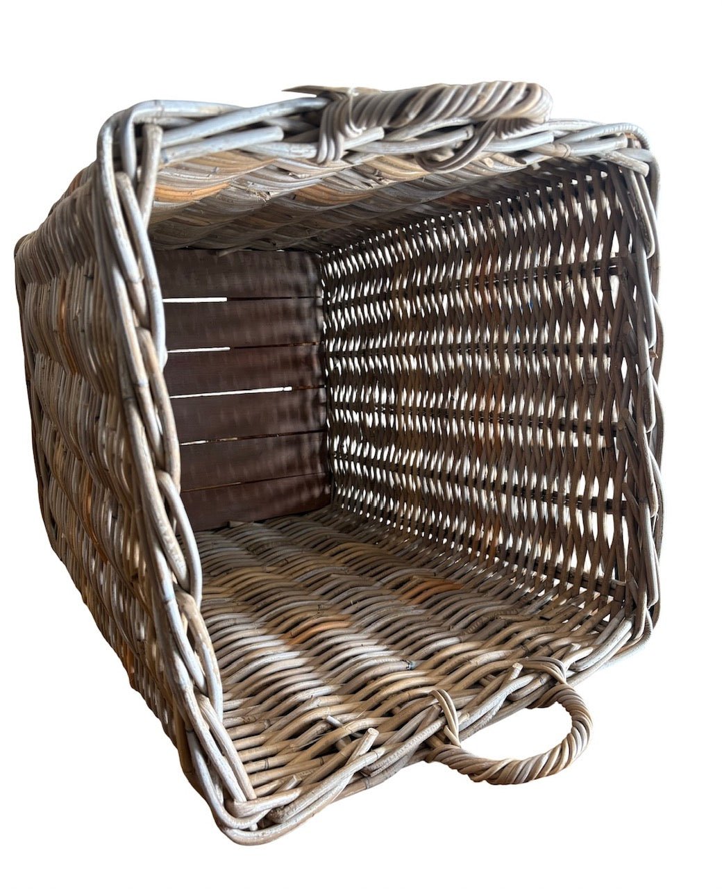 Square Rattan Basket on Wheels - The Hideaway