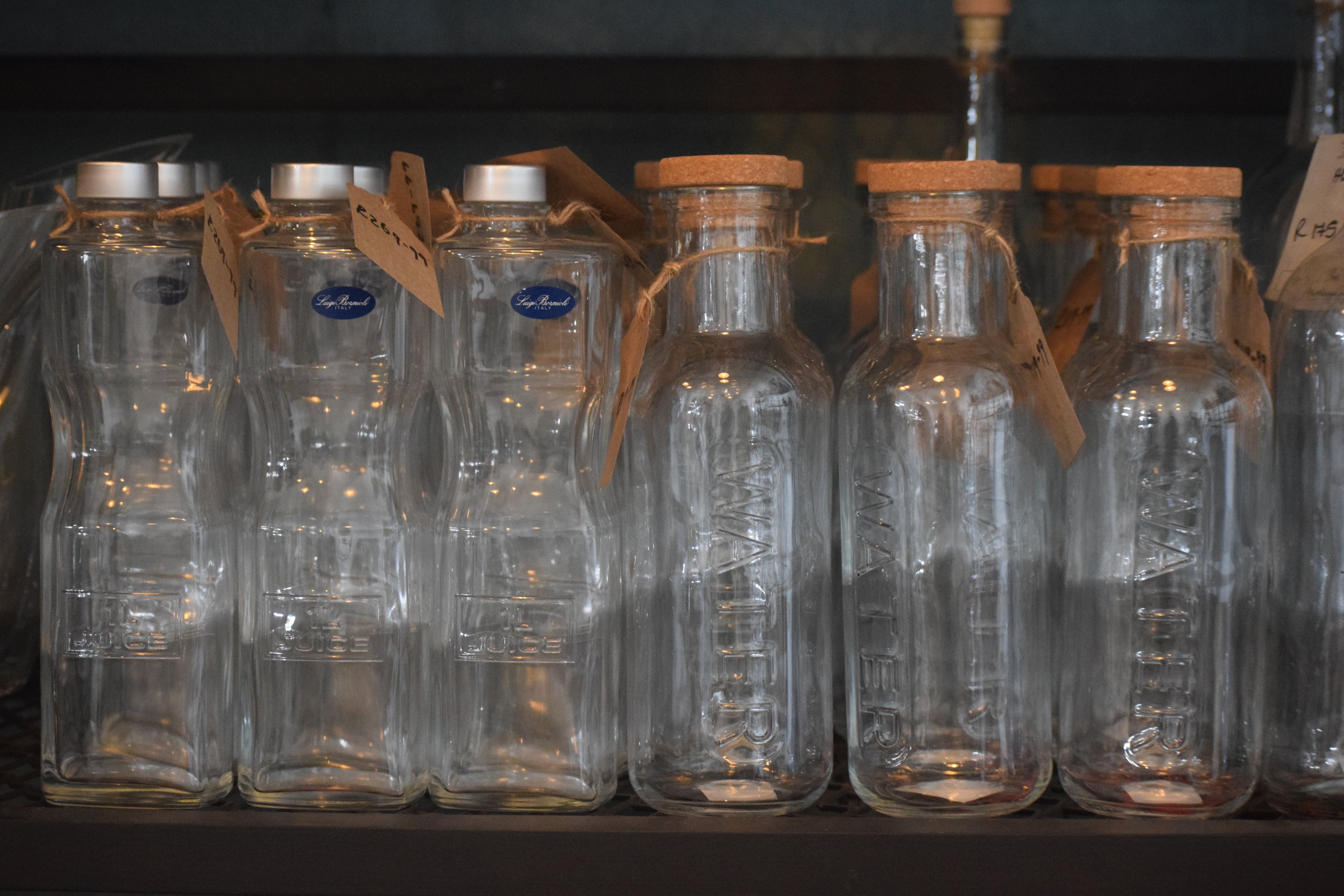 Glass Bottles and Pourers
