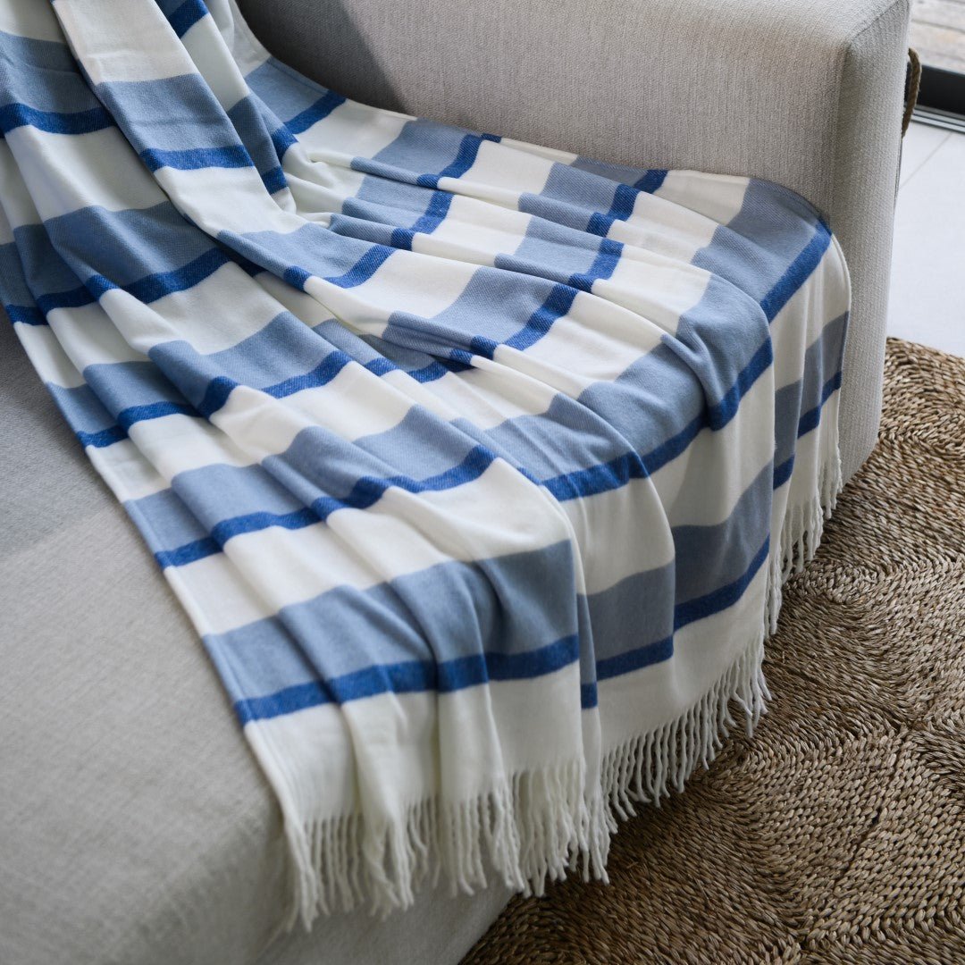 Melody Midnight Blue Overcast Throw - The Hideaway