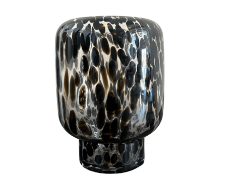Black Dotted Vase 26cm - The Hideaway