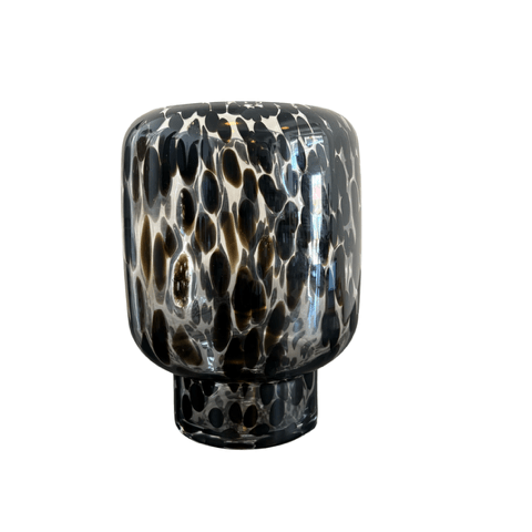 Black Dotted Vase 26cm - The Hideaway