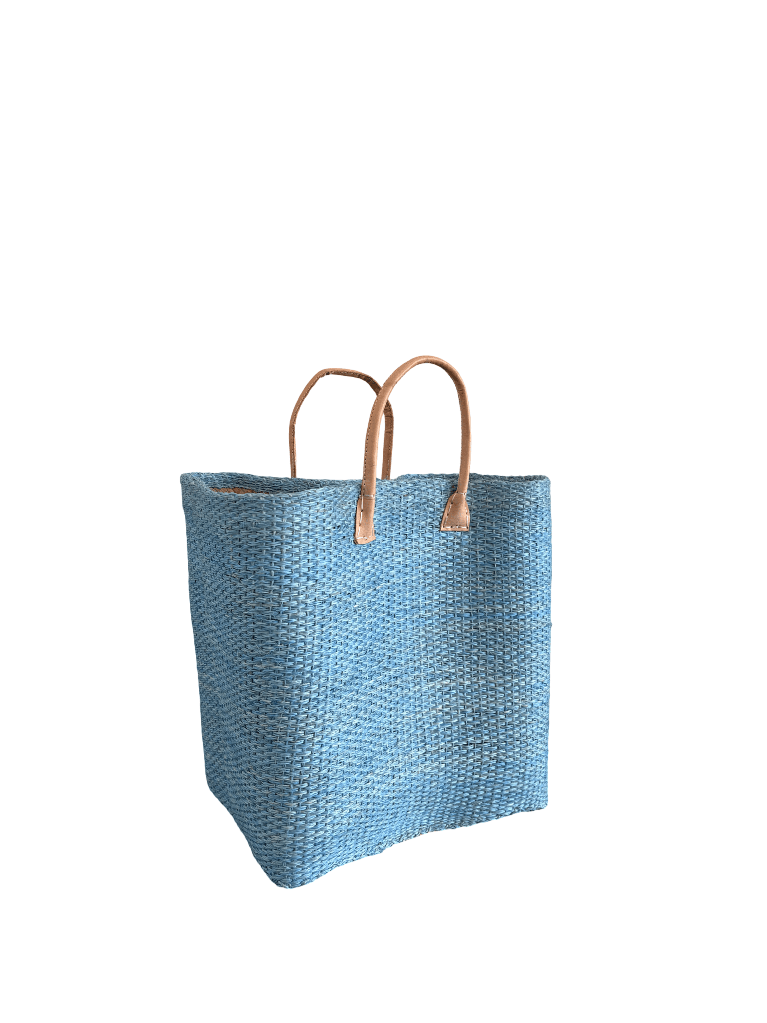 Baby Blue Sisal Beach Basket - The Hideaway