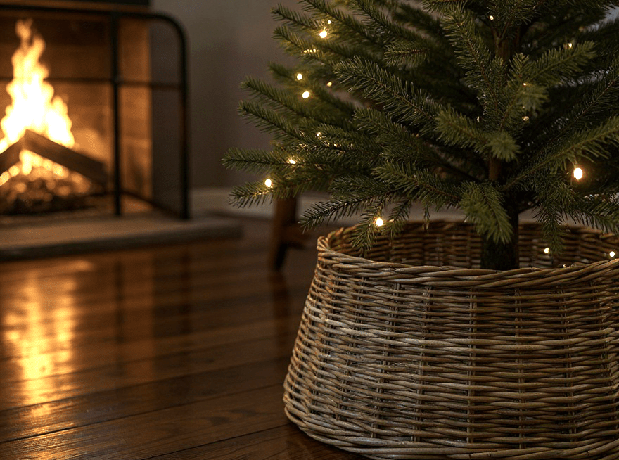 Rattan Christmas Tree Skirt - The Hideaway