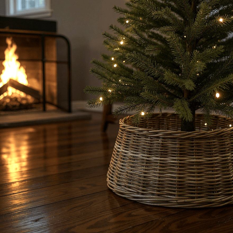 Rattan Christmas Tree Skirt - The Hideaway