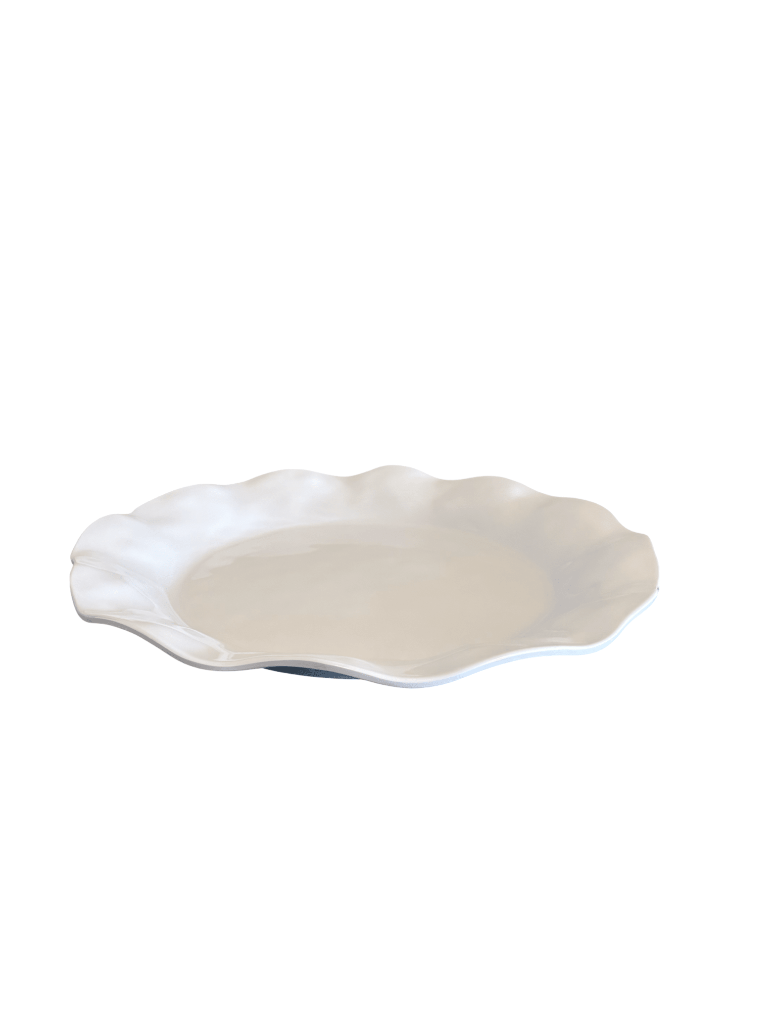 White Melamine Curvy Platter - The Hideaway