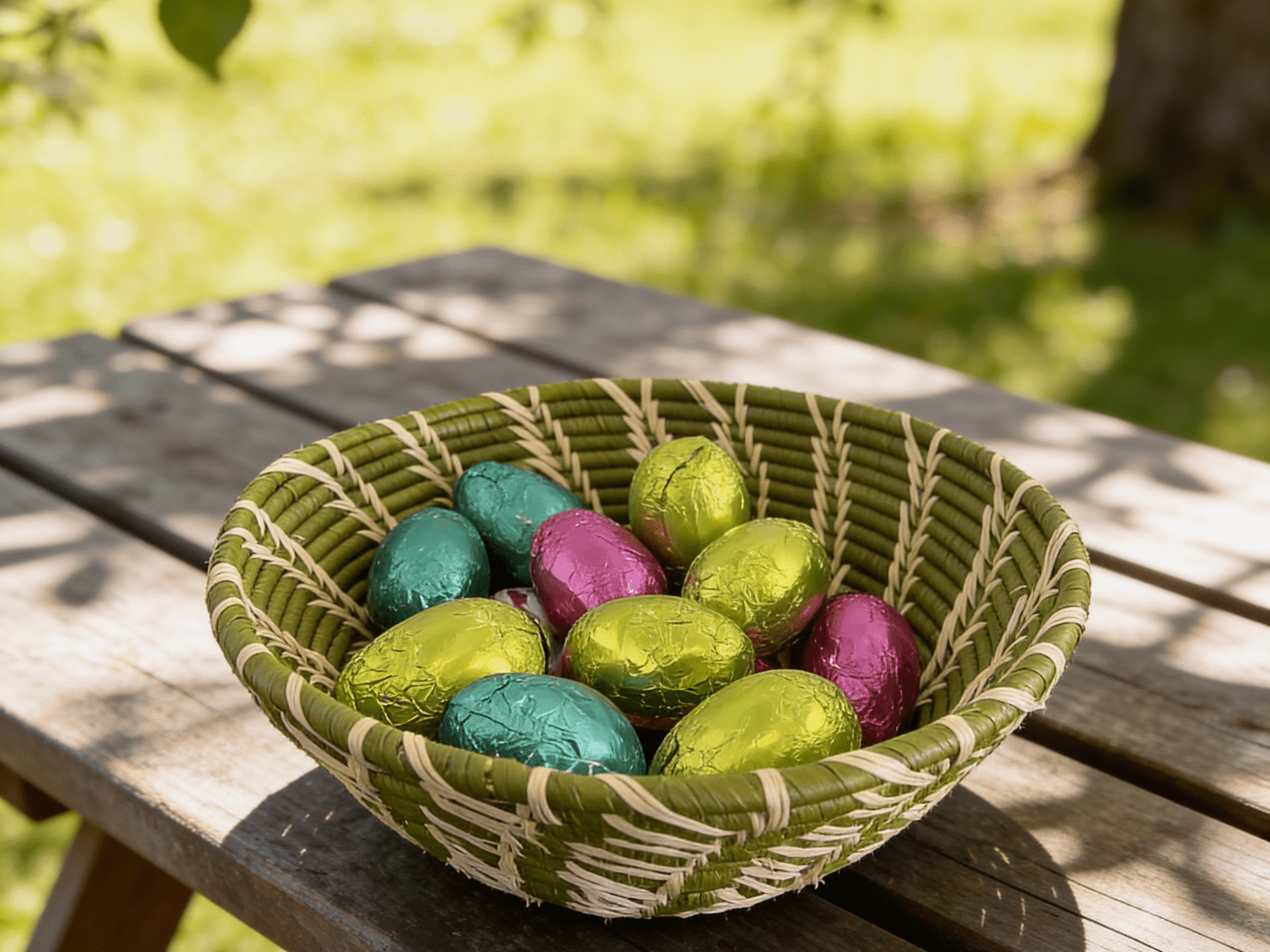 Sage Green Easter Egg Basket - The Hideaway