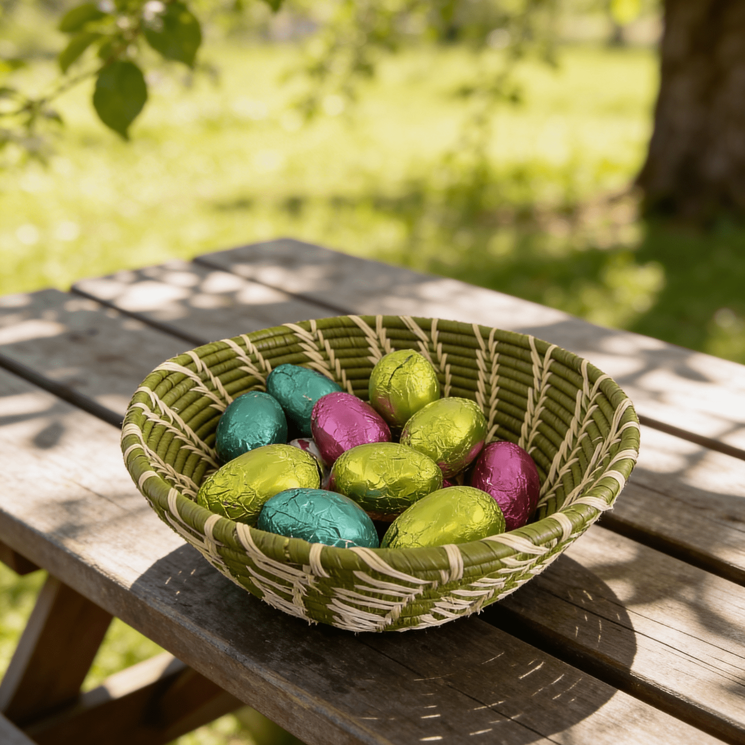 Sage Green Easter Egg Basket - The Hideaway