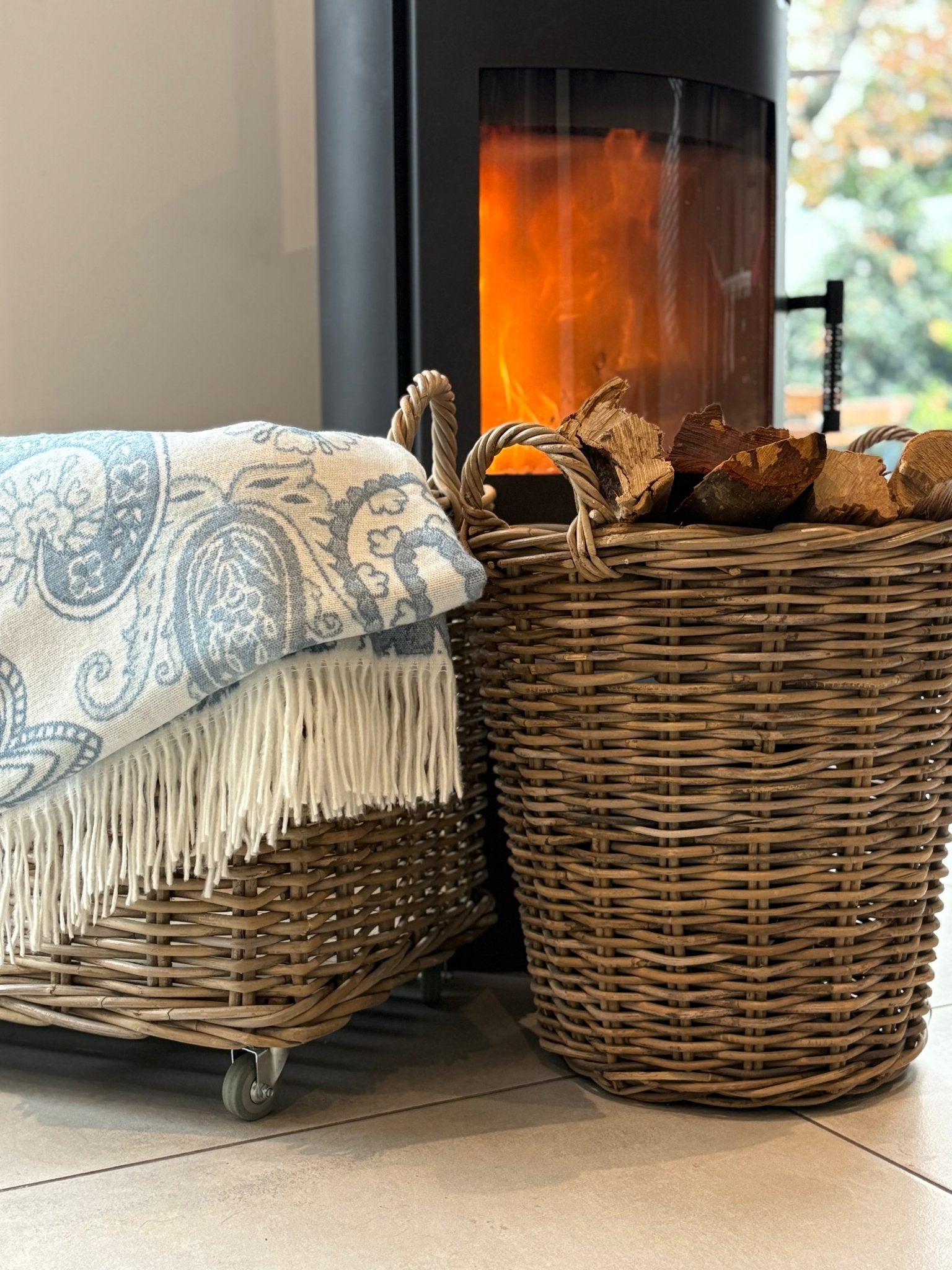 Bella Vita Paisley Provincial Blue Blanket - The Hideaway