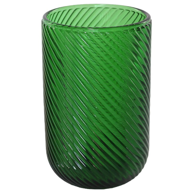 Green Swirl High Ball Glass - The Hideaway