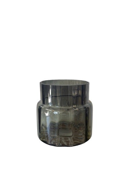 Grey Optic Line Vase 16cm - The Hideaway