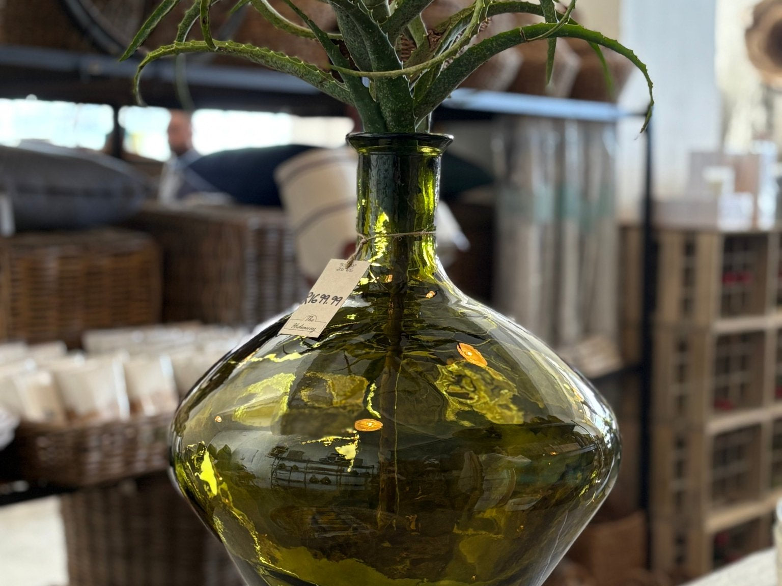 Green Jarron Vase 46cm - The Hideaway