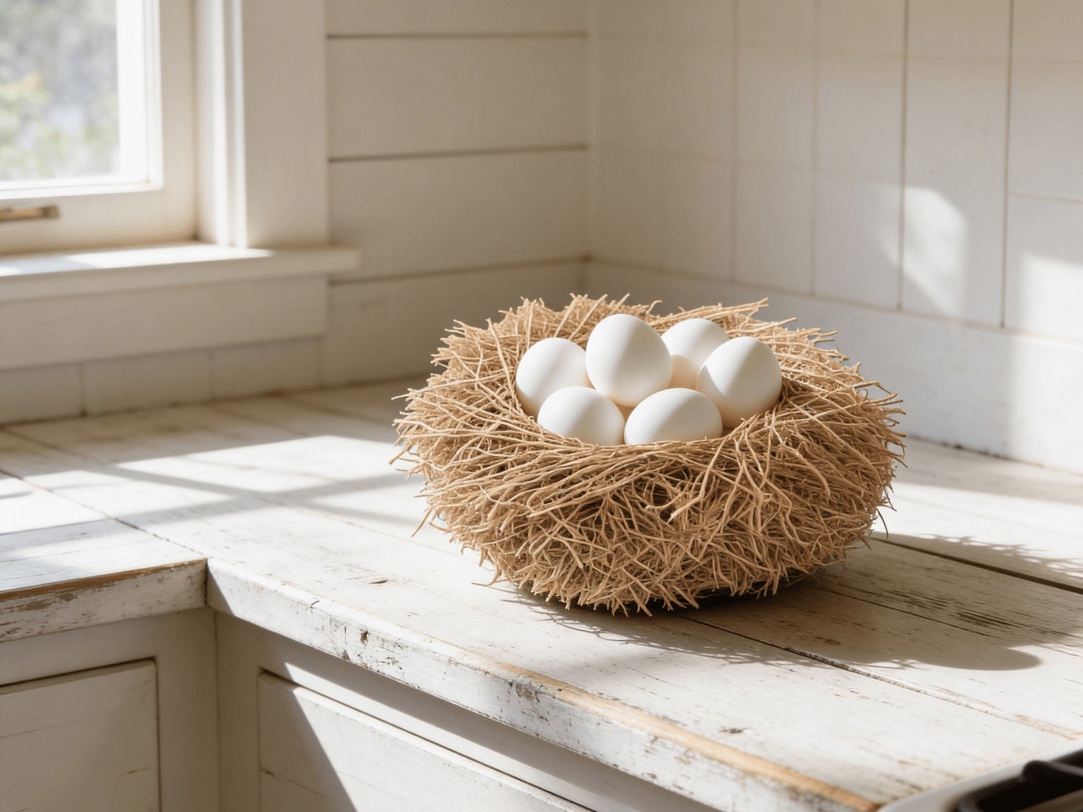 Raffia Easter Egg Basket - The Hideaway