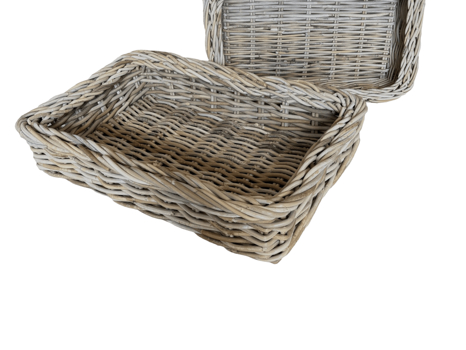 Large Rectangle Rattan Drinks Tray - The Hideaway