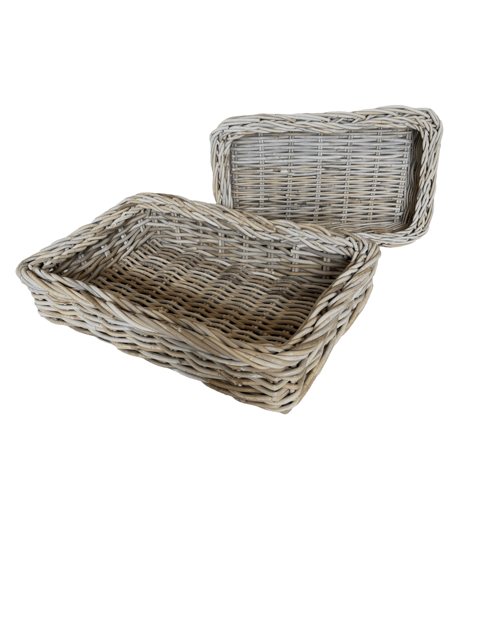 Large Rectangle Rattan Drinks Tray - The Hideaway