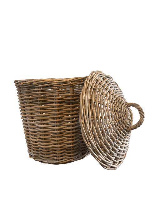 Rattan Laundry Basket With Lid - The Hideaway
