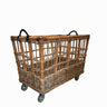 Rectangle Rattan Trolley on Wheels - The Hideaway