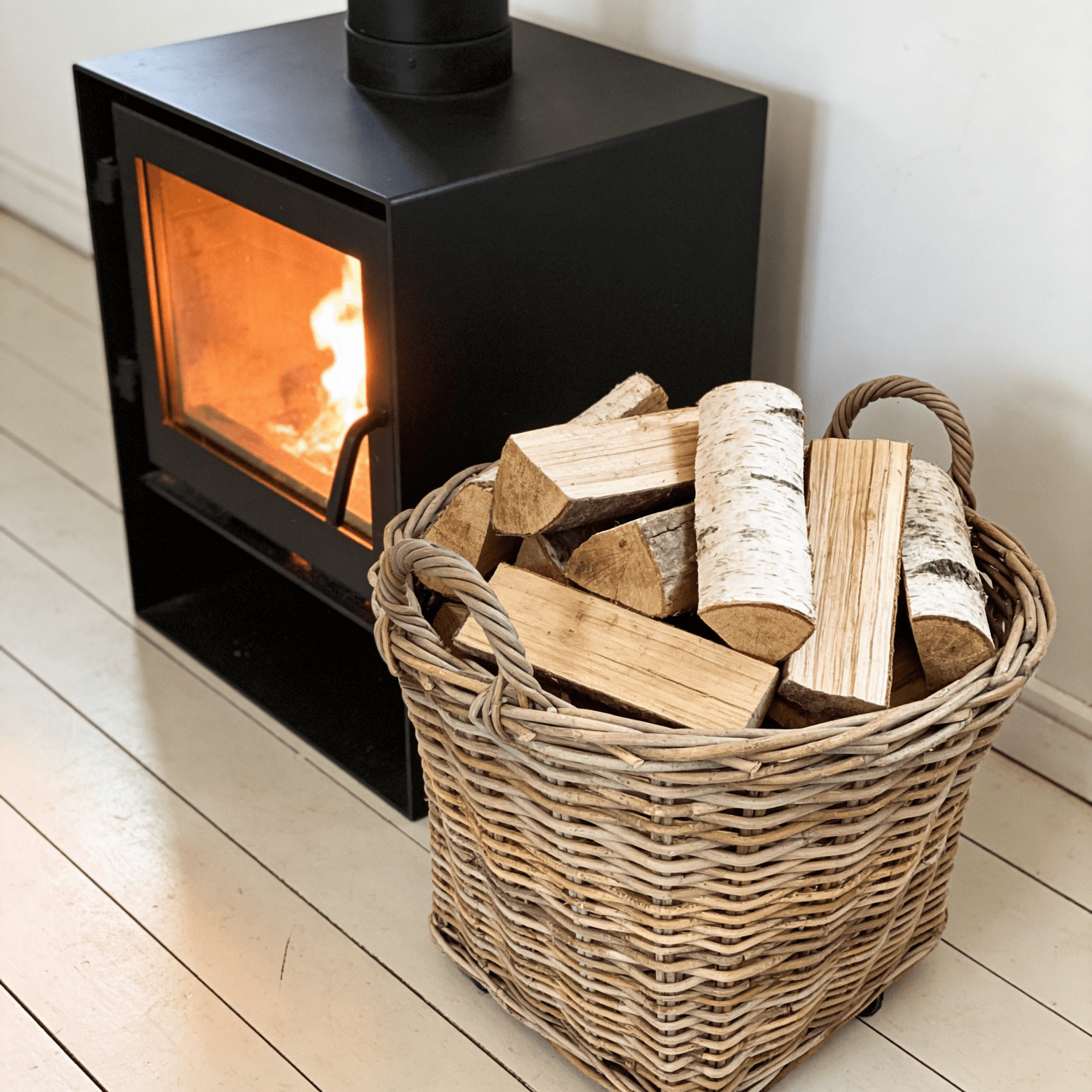 Round Rattan Basket On Wheels - The Hideaway