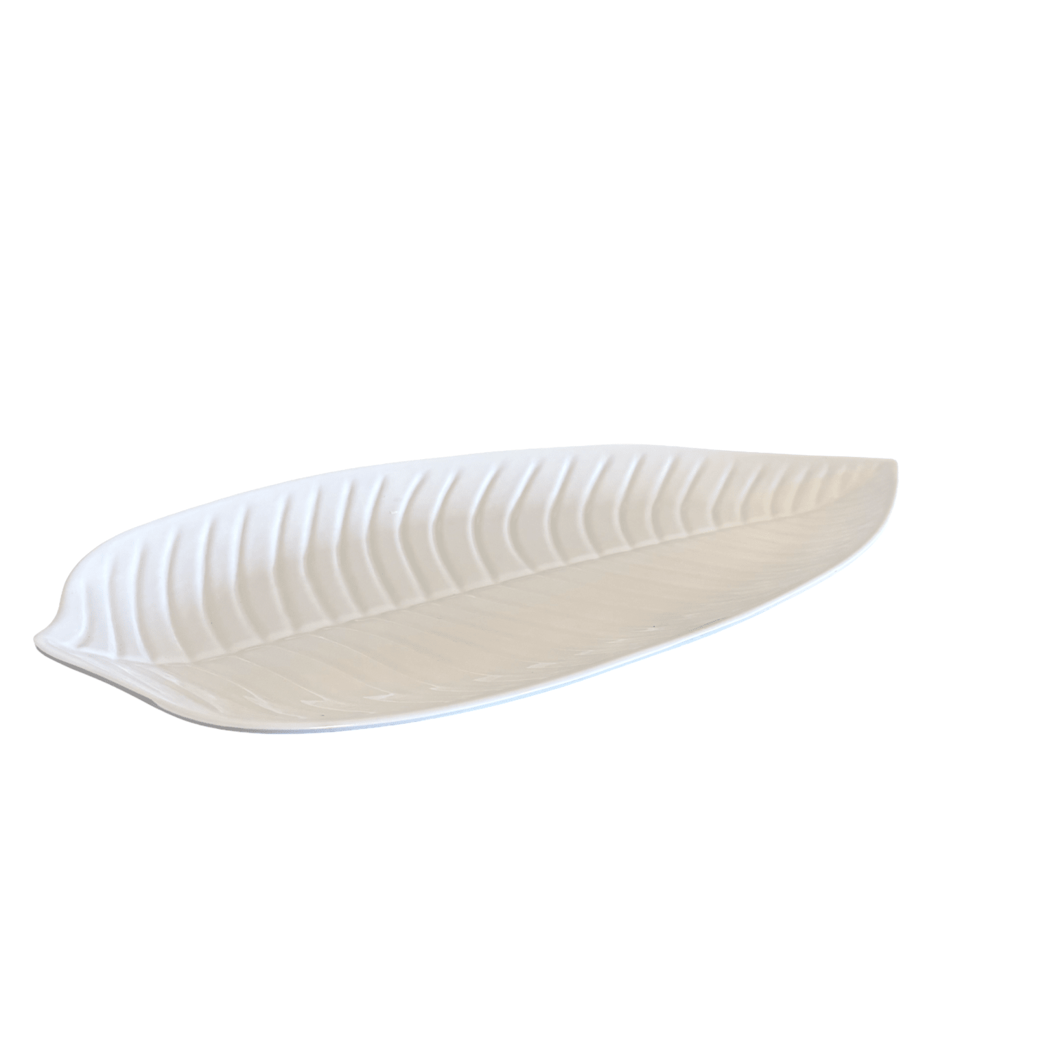 White Leaf Melamine Platter - The Hideaway