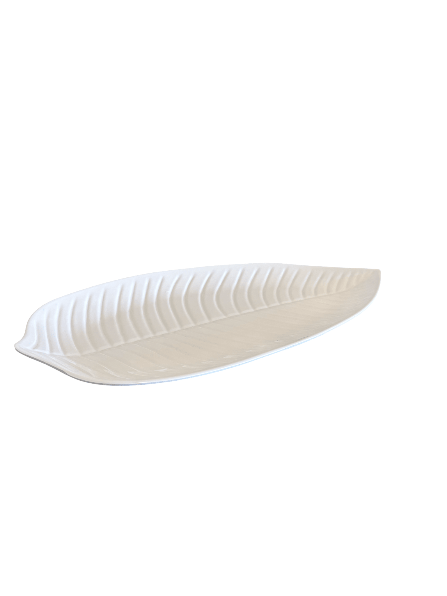 White Leaf Melamine Platter - The Hideaway