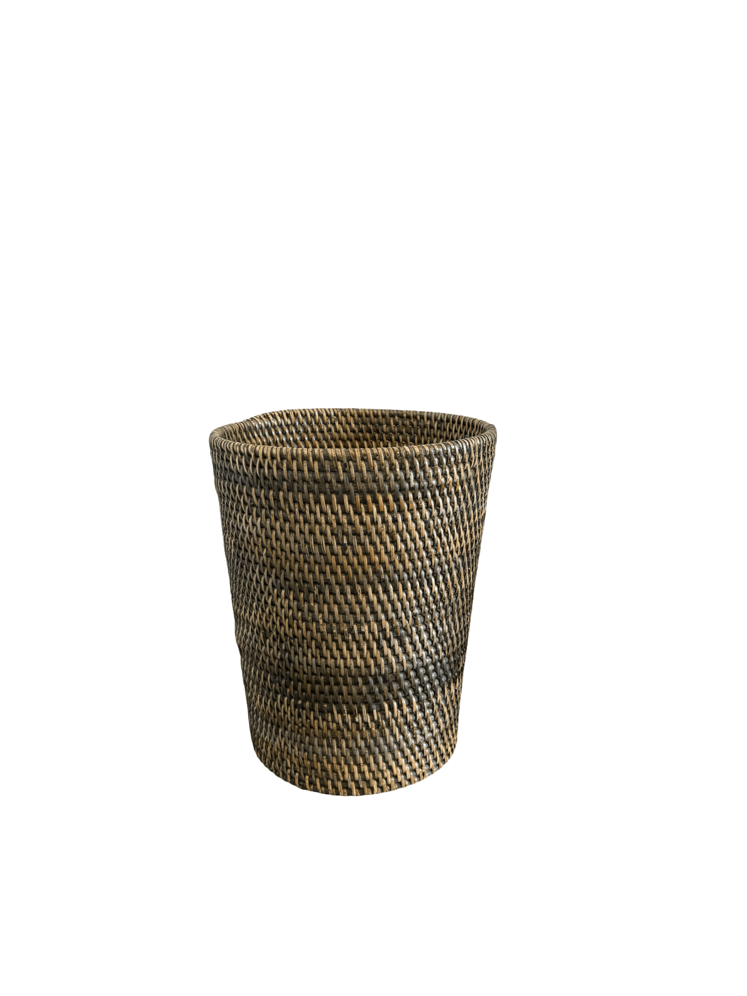 Rattan Waste Paper Basket Dark Brown - The Hideaway
